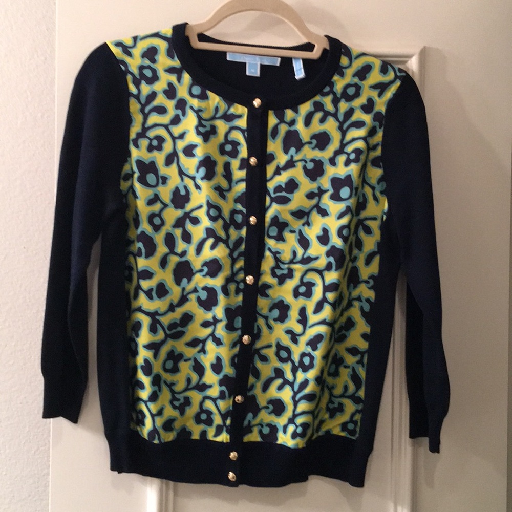 Draper James Button up quarter sleeve sweater